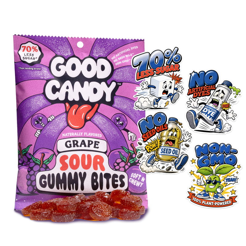 Grape Sour Gummy Bites