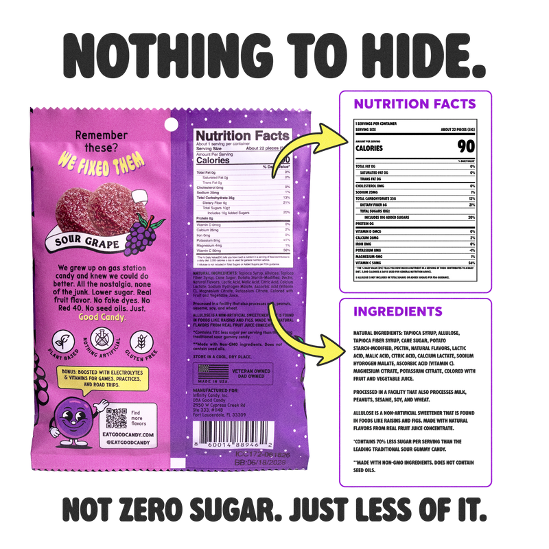 Grape Sour Gummy Bites