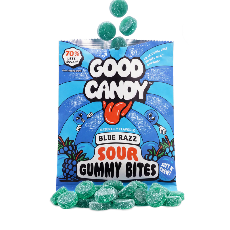 Blue Razz Sour Gummy Bites