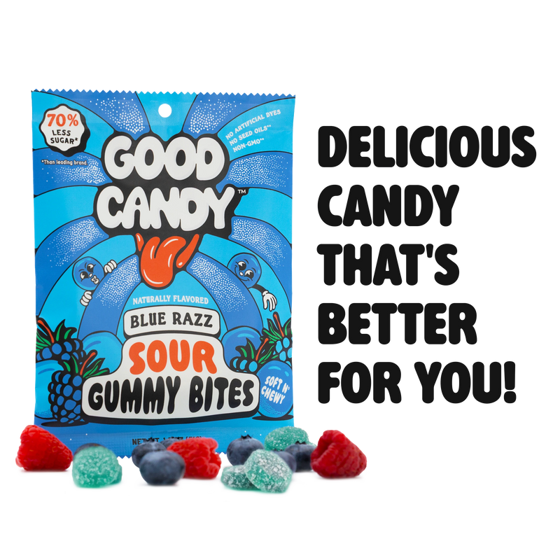 Blue Razz Sour Gummy Bites